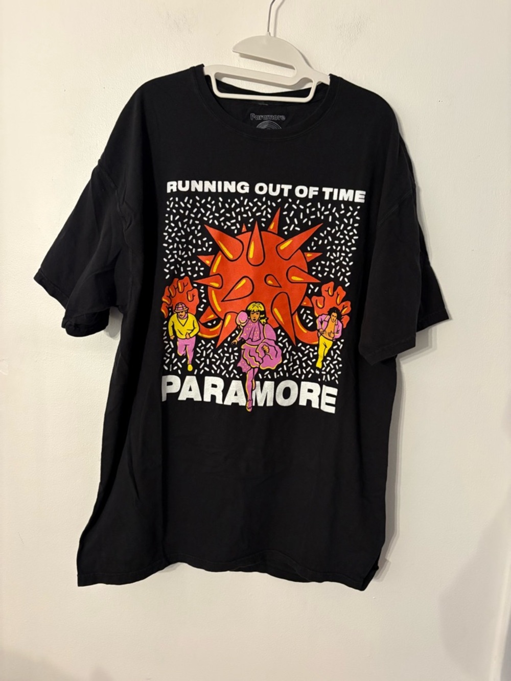 Paramore 'Running Out of Time' Black Graphic Tee